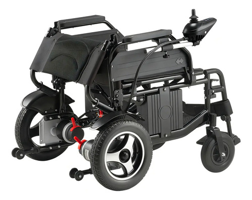 Cadeira De Rodas Motorizada Dobrável D800 Até 120kg Dellamed Cor Preto