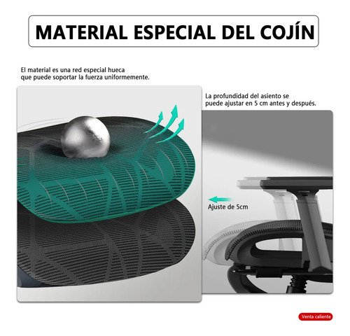 Cadeira Ergonômica Escritório Reclinavel Confortavel Cadeira Gamer Preto Esponja