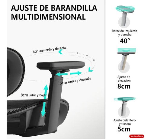 Cadeira Ergonômica Escritório Reclinavel Confortavel Cadeira Gamer Preto Esponja