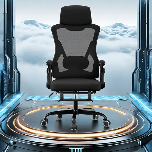 Cadeira ergonomica gamer 145 com apoio para pes 300kg