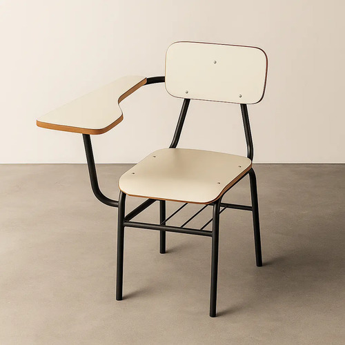 Cadeira escolar premium com prancheta lateral em formica bra