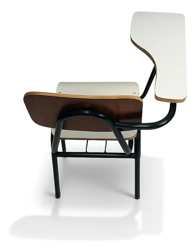 Cadeira Escolar Premium Com Prancheta Lateral Em Formica Branco