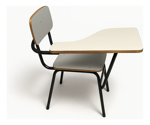 Cadeira Escolar Premium Com Prancheta Lateral Em Formica Branco