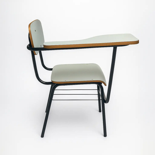 Cadeira Escolar Premium Com Prancheta Lateral Em Formica Branco