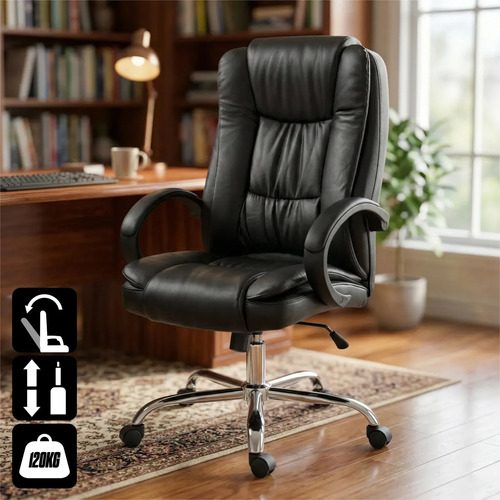 Cadeira escritorio diretor ergonomica reclinavel giratoria c