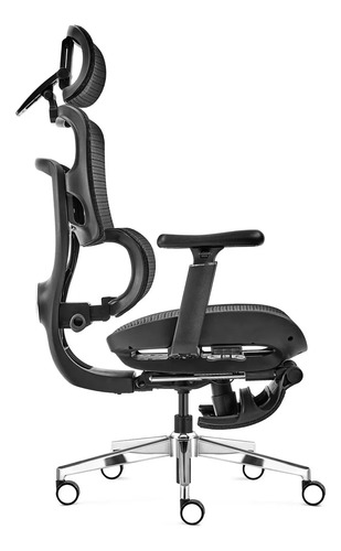 Cadeira Escritório Ergonômica Executiva Premium Souldis A08 Cor Preto Material do estofamento Malha