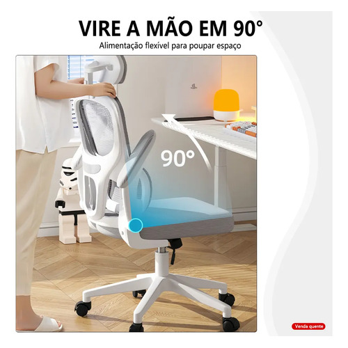 Cadeira Escritório Ergonômica G500: Suporte Lombar Ajustável