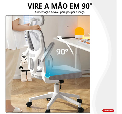 Cadeira Escritório Ergonômica G500: Suporte Lombar Ajustável