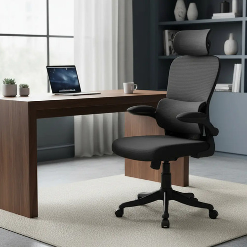 Cadeira escritorio ergonomica genebra b500 luvinco cor preto 1 1