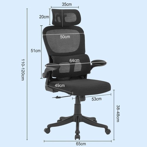 Cadeira Escritório Ergonômica Giratória com Apoio Lombar da Python Fly