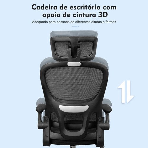 Cadeira Escritório Ergonômica Giratória com Apoio Lombar da Python Fly