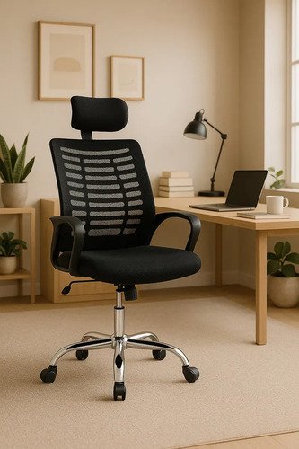 Cadeira Escritório Ergonômica Heads Top Bestchair Cor Preto Material do estofamento Tecido