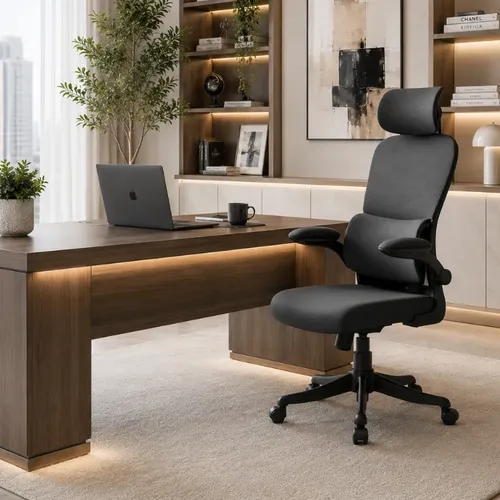 Cadeira escritorio ergonomica maat brand com suporte lombar