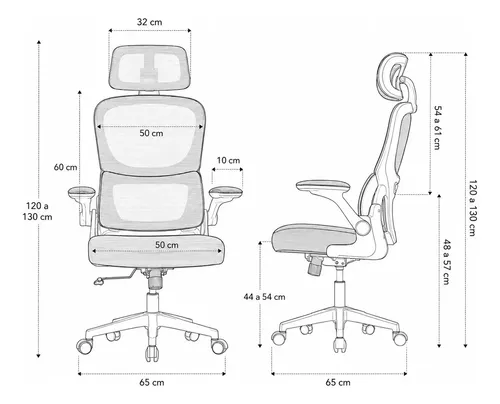 Cadeira Escritório Ergonômica Mesh Ajustável Sup.lombar Nr17