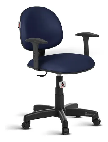 Cadeira escritorio executiva ate 160kg braco rv azulescuro