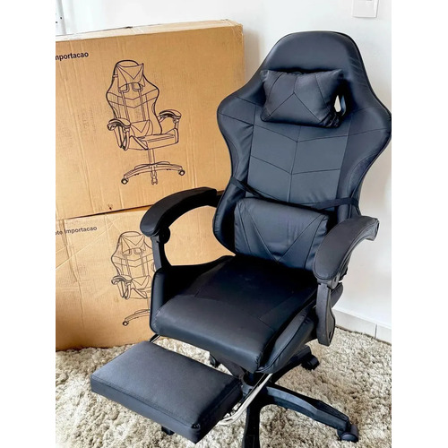 Cadeira Escritório Gamer Ergonômica Reclinável Apoio P/ Pes
