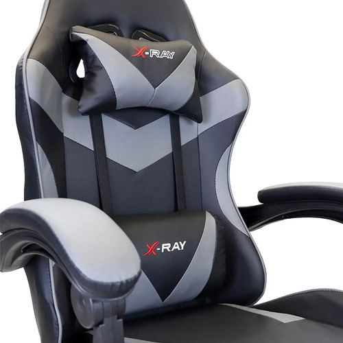 Cadeira Gamer Ergonomica Elidy X-Ray Preto Branca Reclinável