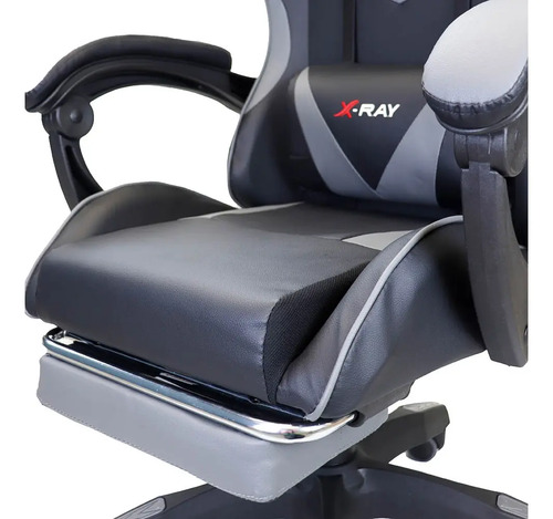 Cadeira Gamer Ergonomica Elidy X-Ray Preto Branca Reclinável