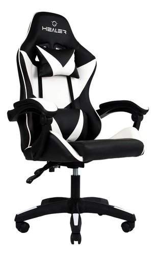 Cadeira Gamer Lancer Preta e Branca Healer