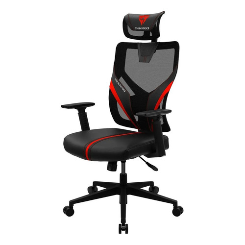 Cadeira Gamer ThunderX3 YAMA1 Preta Vermelha Ergonômica c/ Encosto Reclinável