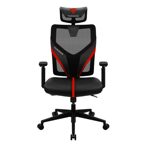 Cadeira Gamer ThunderX3 YAMA1 Preta Vermelha Ergonômica c/ Encosto Reclinável