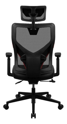 Cadeira Gamer ThunderX3 YAMA1 Preta Vermelha Ergonômica c/ Encosto Reclinável