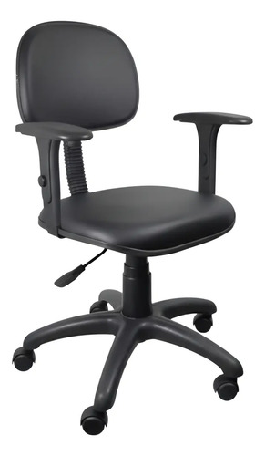 Cadeira giratoria para escritorio secretaria courino preto