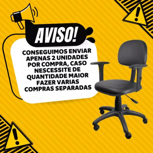 Cadeira Giratória Para Escritório Secretária Courino Preto