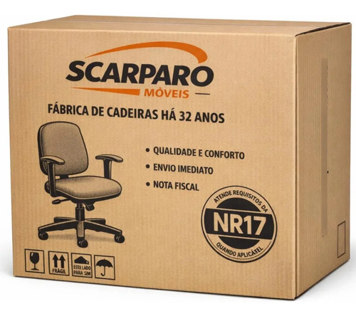 Cadeira Giratória Para Escritório Secretária Courino Preto