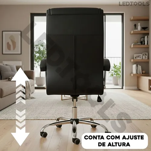 Cadeira Presidente Big 42 Molas Ensacadas Reclinável 120kg