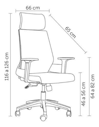 Cadeira Presidente Ergonômica Certificada Nr17 Toledo Preto Mesh
