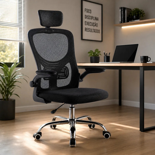 Cadeira studio 150kg gamer minimalista mesh alta densidade