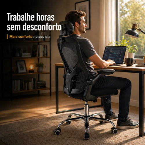 Cadeira Studio 150kg Gamer Minimalista Mesh Alta Densidade