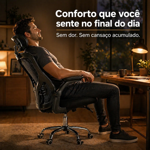 Cadeira Studio 150kg Gamer Minimalista Mesh Alta Densidade
