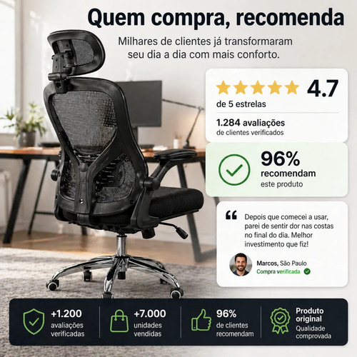 Cadeira Studio 150kg Gamer Minimalista Mesh Alta Densidade