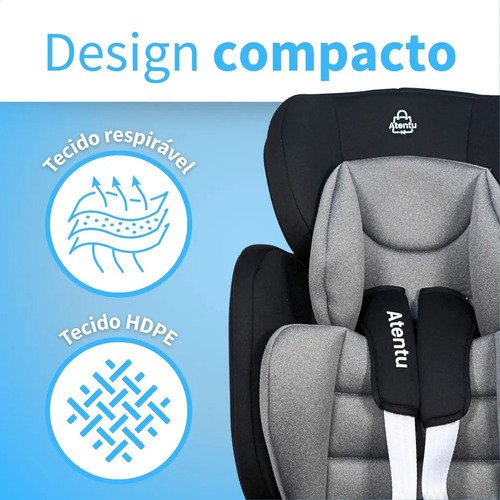 Cadeirinha Infantil Para Carro 9-36kg Passeio Com Segurança Cadeirinha Infantil Preto