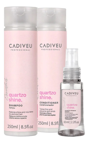 Cadiveu professional kit quartzo shine 3 produtos