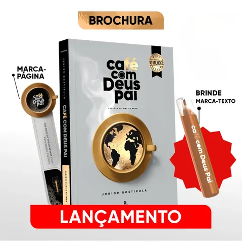 Cafe com deus pai volume 6 capa brochura brinde marca texto