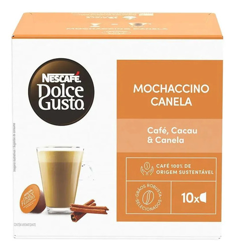 Cafe em capsula nescafe dolce gusto mochaccino canela 10 cap