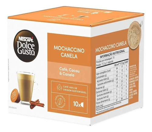 Café em Cápsula NESCAFÉ DOLCE GUSTO Mochaccino Canela 10 Cápsulas