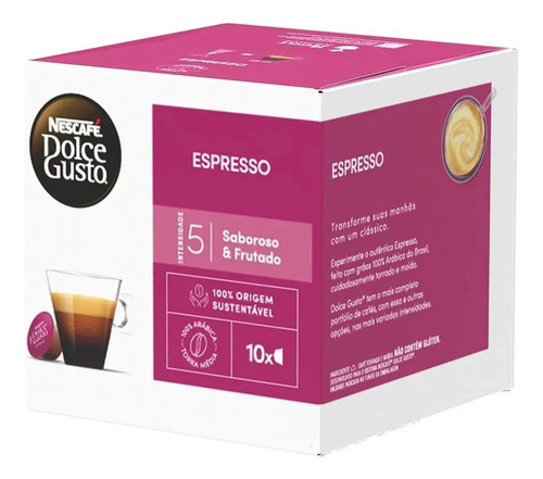Café em Capsulas Dolce Gusto Espresso 10 unidades Nescafé