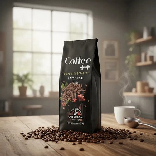 Café Especial em Graos Coffee++ Intenso 1KG Especial 100% Arábica Torra Média Coffee Mais