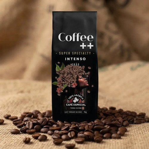 Café Especial em Graos Coffee++ Intenso 1KG Especial 100% Arábica Torra Média Coffee Mais