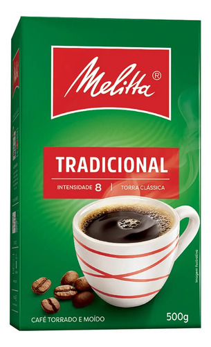 Cafe torrado e moido tradicional caixa 500g melitta intenso