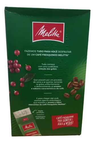 Café Torrado e Moído Tradicional Caixa 500g Melitta Intenso A Vácuo