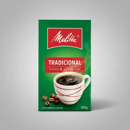 Café Torrado e Moído Tradicional Caixa 500g Melitta Intenso A Vácuo
