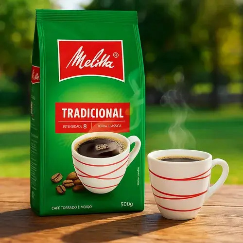 Café Torrado e Moído Tradicional Melitta Pacote 500g