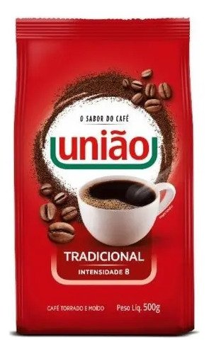 Café Torrado E Moido Tradicional Pouch 500g Intensidade 8 União Pacote