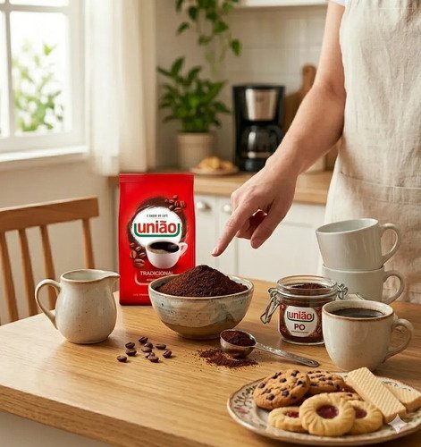 Café Torrado E Moido Tradicional Pouch 500g Intensidade 8 União Pacote