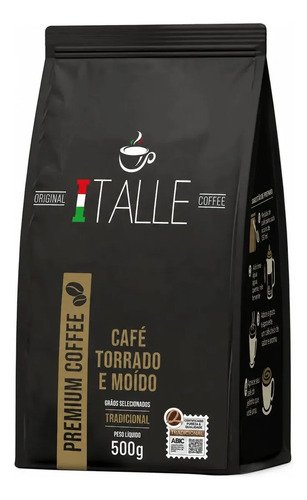 Cafe tradicional torrado e moido cafe em po cafe italle 500g